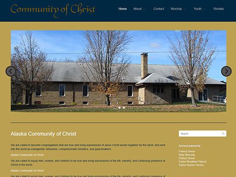 screenshot of cofchristthornapple.org website